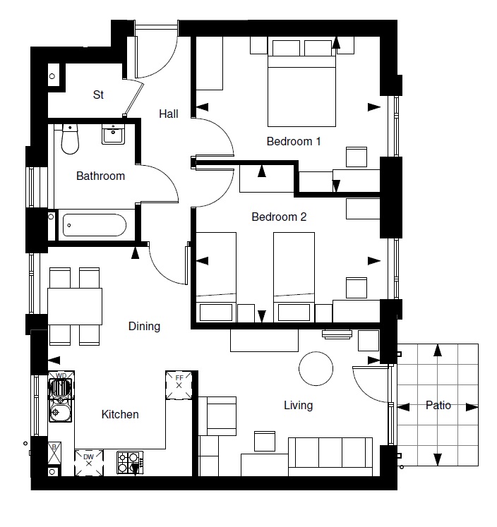 New homes for sale by Sempra Homes at Maplewood Court, Basildon, SS15, floor plan