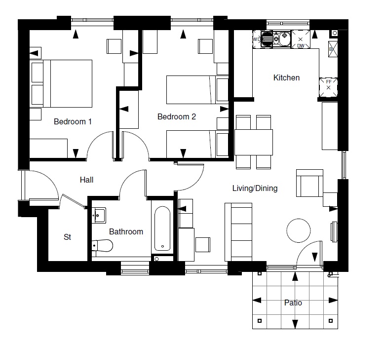 New homes for sale by Sempra Homes at Maplewood Court, Basildon, SS15, floor plan