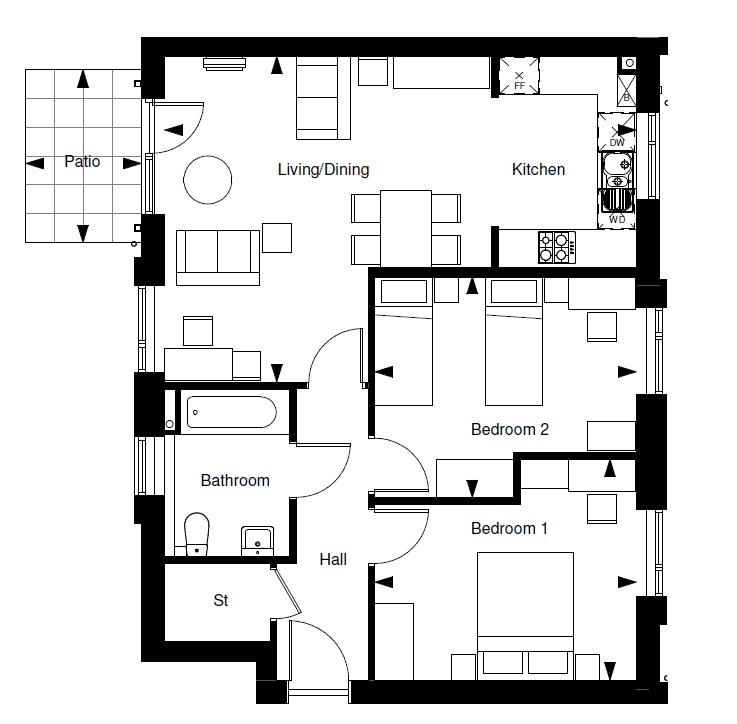 New homes for sale by Sempra Homes at Maplewood Court, Basildon, SS15, floor plan