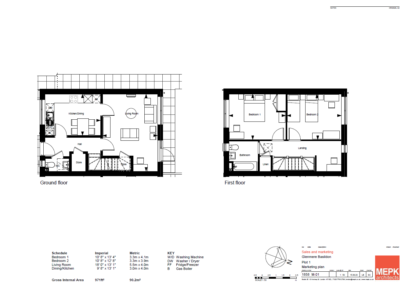 New homes for sale by Sempra Homes at Glenmere, Vange, SS16, floor plan dimensions