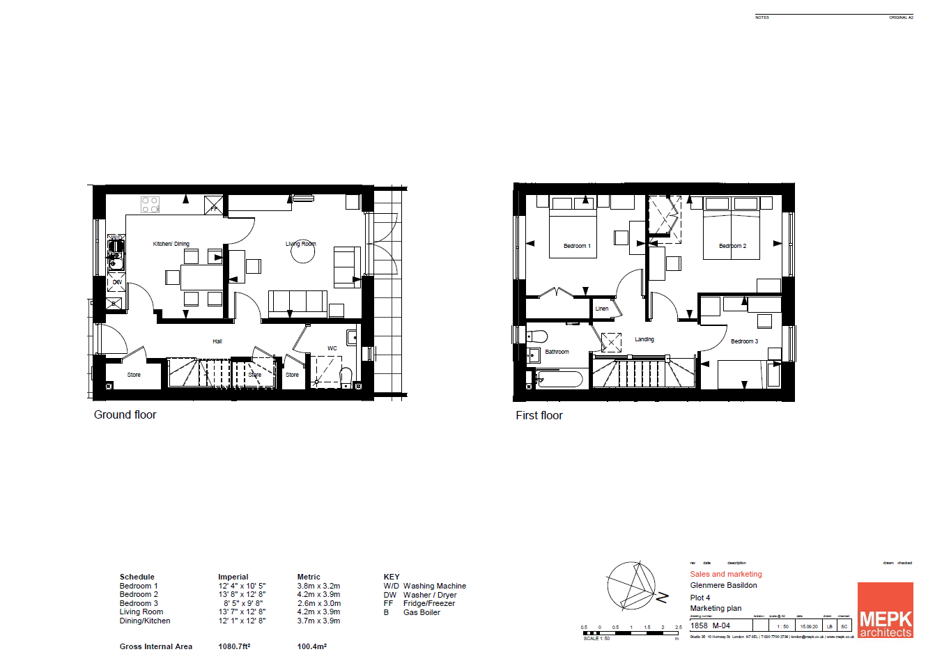 New homes for sale by Sempra Homes at Glenmere, Vange, SS16, floor plan dimensions