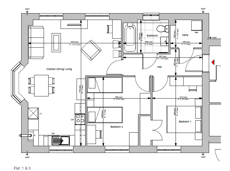 New homes for sale by Sempra Homes at Cherry Tree Court, Laindon, SS15, floor plan