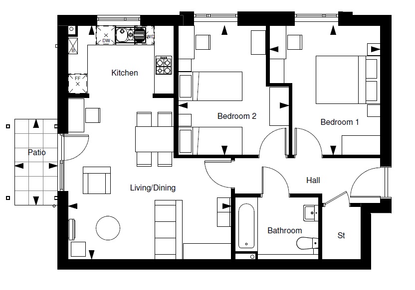 New homes for sale by Sempra Homes at Maplewood Court, Basildon, SS15, floor plan