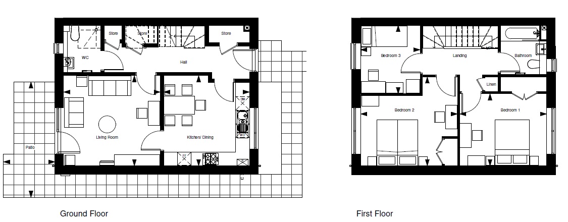 New homes for sale by Sempra Homes at Roman Way, Billericay, CM12, floor plan