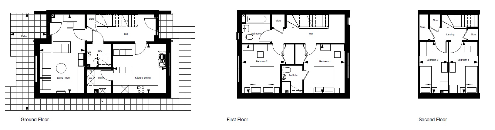 New homes for sale by Sempra Homes at Roman Way, Billericay, CM12, floor plan