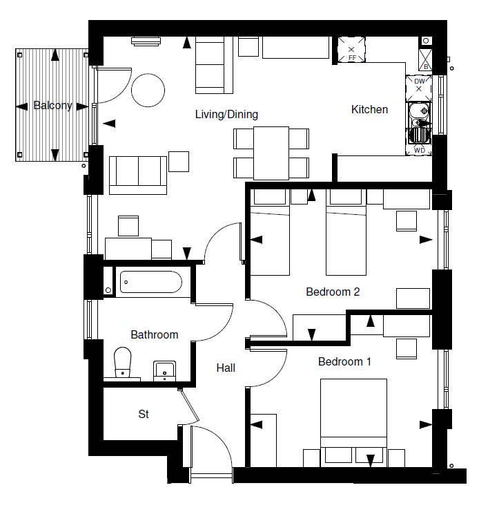 New homes for sale by Sempra Homes at Maplewood Court, Basildon, SS15, floor plan