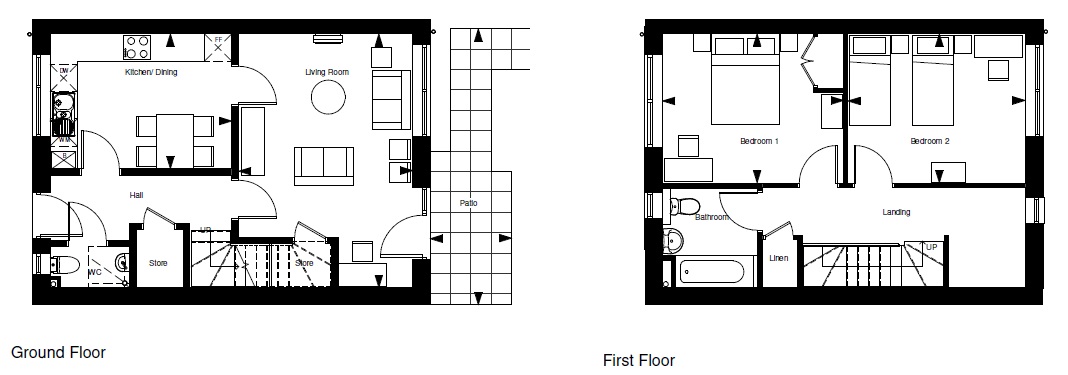 New homes for sale by Sempra Homes at Roman Way, Billericay, CM12, floor plan